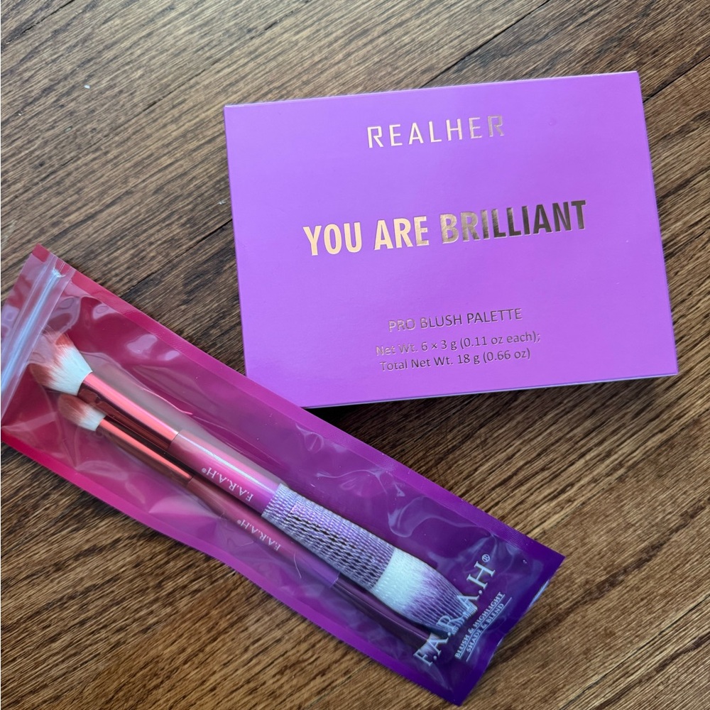 RealHer You Are Brilliant Blush Palette with F.A.R.A.H Brushes